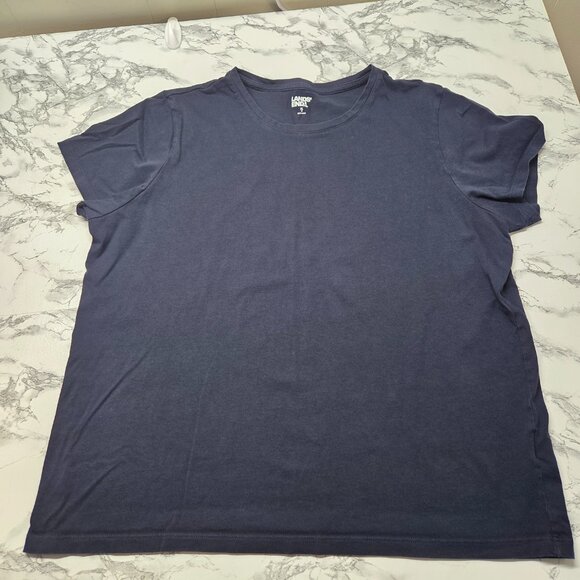 Lands' End Extra Large Navy Black V Neck Crewneck Shortsleeve Tees Bundle of 3 - Picture 6 of 10